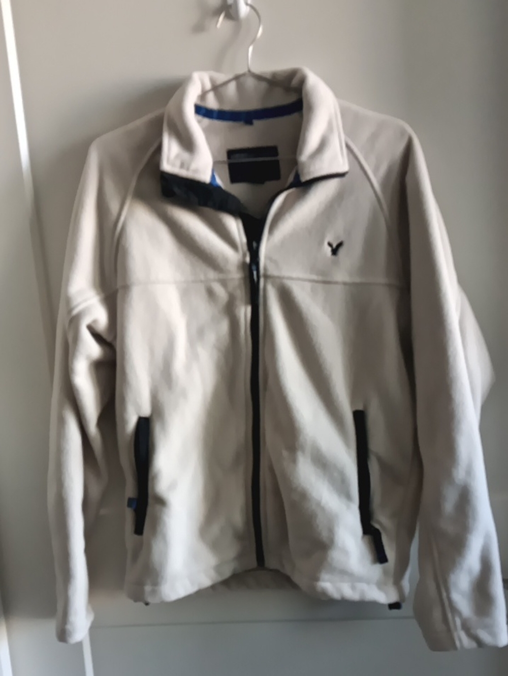 American Eagle Outfitters Cream Full-Zip Performance Fleece Jacket